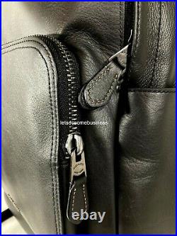 COACH Graham Leather Backpack Laptop Book Bag Tablet Black F37599 NWT Mens