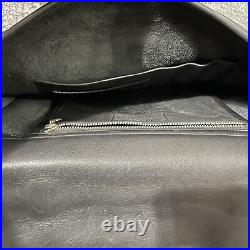 COACH Lexington Messenger Bag Black Leather Turn lock Flap Laptop Briefcase VTG