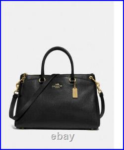 COACH Mia Satchel F77884 tote shoulder bag Leather Handbag laptop briefcase