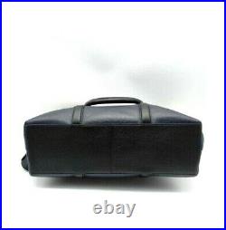 COACH Perry Metropolitan Business Tote Leather Duffle Blue Black F54758 Laptop