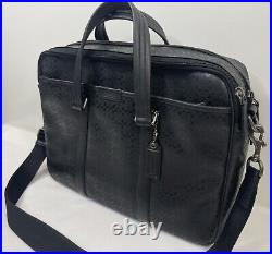 COACH Signature Heritage Embossed COMMUTER Messenger Bag Laptop Briefcase Travel