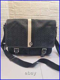 COACH Signature Voyager Crossbody Laptop Messenger Bag Adjustable Strap