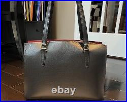 COACH Tatum Carryall Pebbled Leather Handbag (Black) C4077