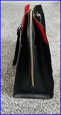 COACH Tatum Large Leather Carryall Tote Computor Shoulder Bag BLACK/RED $498
