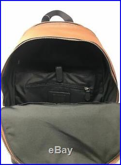 COACH WEST Leather Backpack Laptop Book Bag Saddle Brown Black F35429 NWT F31274