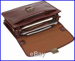 Case Mens Laptop Messenger Bag Leather Lawyer Womens Briefcase Attache / Wallet