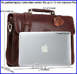 Case Mens Laptop Messenger Bag Leather Lawyer Womens Briefcase Attache / Wallet