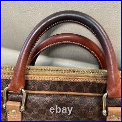 Celine Brown Macadam Briefcase Business Laptop Bag Top Handle