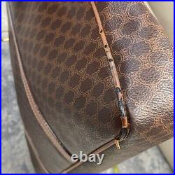 Celine Brown Macadam Briefcase Business Laptop Bag Top Handle