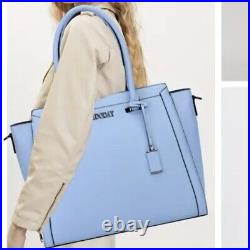 Chic 15.6 Laptop Tote Bag for Women Stylish Faux Leather Travel Handbag