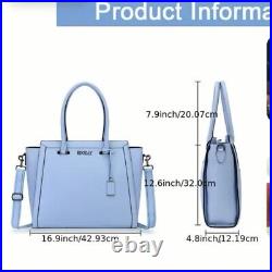 Chic 15.6 Laptop Tote Bag for Women Stylish Faux Leather Travel Handbag