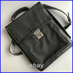 Christian Dior Bag Monogram Messenger Shoulder Laptop Case Vintage Black