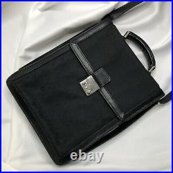 Christian Dior Bag Shoulder Laptop Bag Monogram Black Vintage