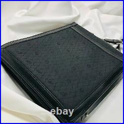 Christian Dior Monogram Bag Shoulder Laptop Bag Black Vintage