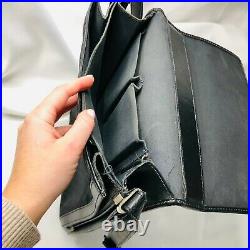 Christian Dior Monogram Bag Shoulder Laptop Bag Black Vintage