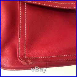 Clark & Mayfield Women's Leather 15.6 Laptop Business Tote Bag Red