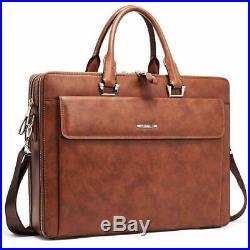 Cluci Women Leather Briefcases Slim Large Business 15.6 Inch Laptop Vintage S