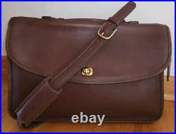 Coach 5265 Briefcase Lexington British Tan Leather Laptop Messenger Bag