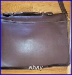 Coach 5265 Briefcase Lexington British Tan Leather Laptop Messenger Bag