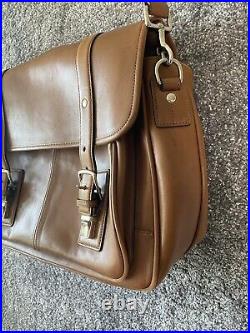 Coach 6445 Vintage USA Beekman Tan Leather Briefcase Laptop Messenger Bag 90s