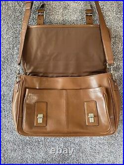 Coach 6445 Vintage USA Beekman Tan Leather Briefcase Laptop Messenger Bag 90s