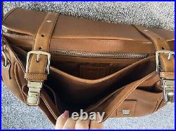 Coach 6445 Vintage USA Beekman Tan Leather Briefcase Laptop Messenger Bag 90s