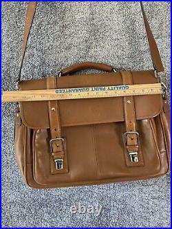 Coach 6445 Vintage USA Beekman Tan Leather Briefcase Laptop Messenger Bag 90s