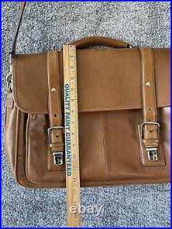 Coach 6445 Vintage USA Beekman Tan Leather Briefcase Laptop Messenger Bag 90s