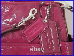 Coach Baby Girl Diaper Laptop Business Pink Leather Stitched Tote Messenger Bag