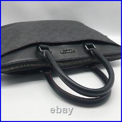 Coach Becket Slim Black Signature Coated Canvas Crossbody Laptop Bag F73970