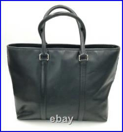 Coach Black Perry Leather Tote/Laptop Bag withZip Top Closure