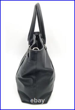 Coach Black Perry Leather Tote/Laptop Bag withZip Top Closure