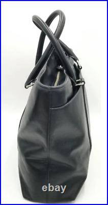 Coach Black Perry Leather Tote/Laptop Bag withZip Top Closure