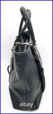 Coach Black Perry Leather Tote/Laptop Bag withZip Top Closure