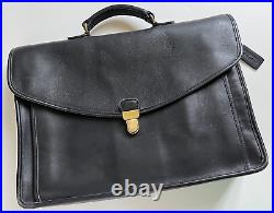 Coach Briefcase, Laptop Case, Messenger Briefcase Laptop Shoulder Bag- Black