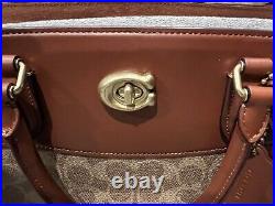 Coach Brooke Carryall Signature Canvas & Leather Tan Rust Bag Style CE 731 NWT