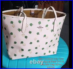 Coach City Tote With Apple Print C4119 shoulder bag laptop satchel