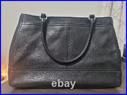 Coach F23268 Black Park Leather Large Carryall Handbag Laptop bag Pre-owned