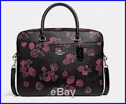 Coach F38985 Laptop Bag Halftone Floral Print