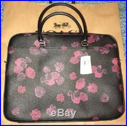 Coach F38985 Laptop Bag Halftone Floral Print