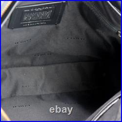 Coach Hudson 5 in Signature Coated Canvas Black Charcoal Laptop Bag Zip Closure