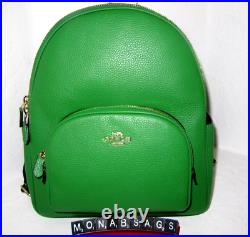 Coach Kelly Green Pebbled Leather New Court Backpack Bag 5666 NWT $450