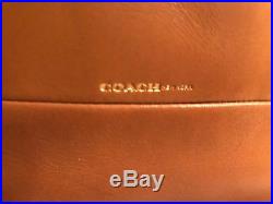 Coach Laptop Career Women Sachel Bag Leather Taupe, 17L x 7W x 12H
