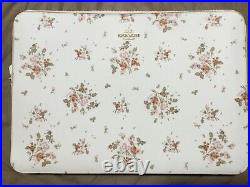 Coach Laptop Sleeve in Rose Bouquet Print Floral Chalk White 91783 NWT