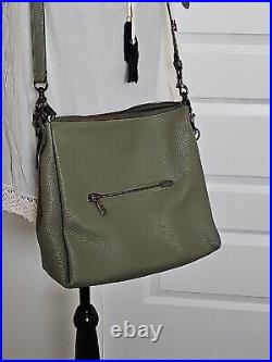 Coach Leather handbag B4RGJ Green medium