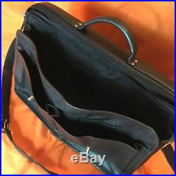 Coach Mens/Womens Black Leather Shoulder Brief Case/Laptop Bag/Messenger Bag