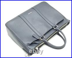 Coach Metropolitan Midnight Navy Triple Compartment Leather Briefcase/Laptop Bag