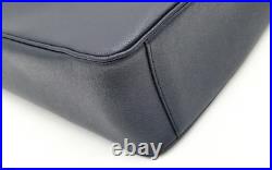 Coach Metropolitan Midnight Navy Triple Compartment Leather Briefcase/Laptop Bag