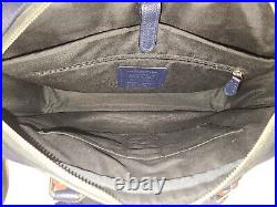 Coach Metropolitan Slim Briefcase Handbag Leather Laptop Bag Navy Black
