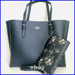 Coach Mollie Large Tote Purse Wallet Set Laptop Bag Navy Blue Floral NWT $656